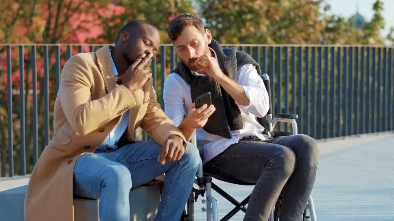 Two guys smoking